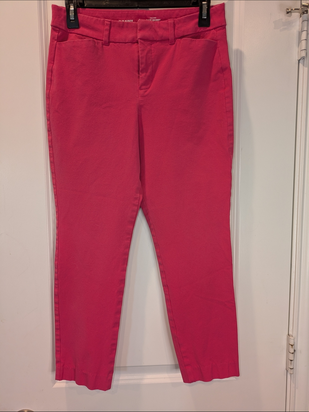 Old Navy Pixie Skinny Pants Pink High Rise Petite Size 6P Ankle